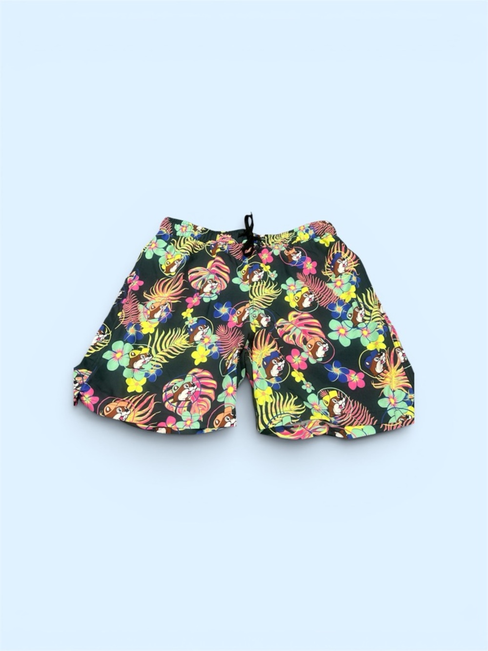 NEW  BUCEES Black Tropical Print Swim Shorts. Never worn